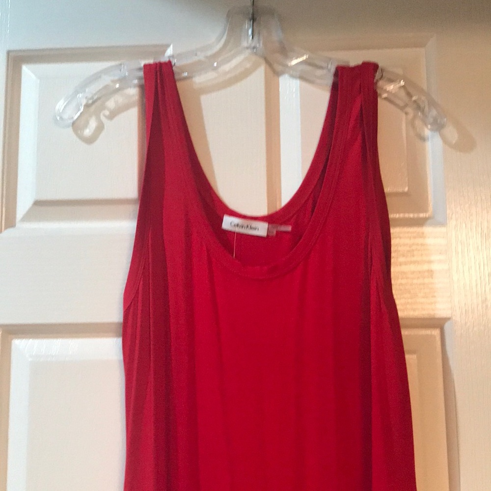 Calvin Klein red maxi dress